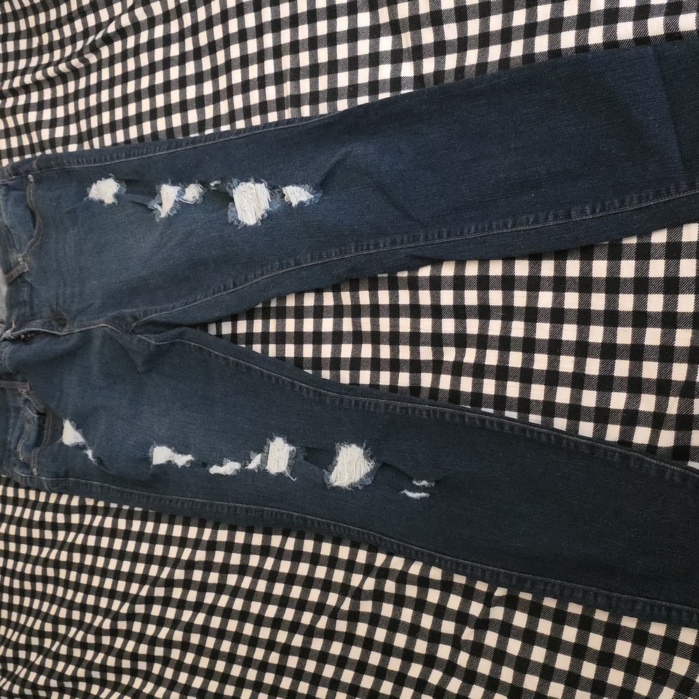 Torrid Ripped Denim Skinny Jeans Size 16T (Tall)